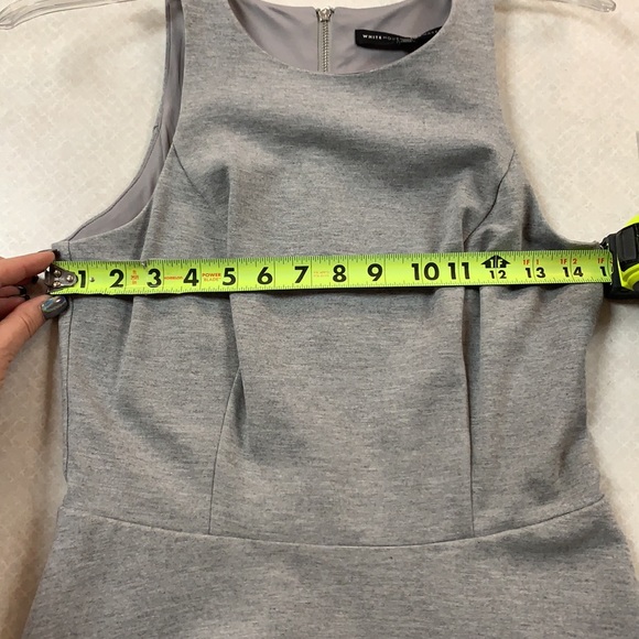 110-7 WhiteHouse Black Market grey zippered sleeveless dress size 4 basic - Picture 6 of 6